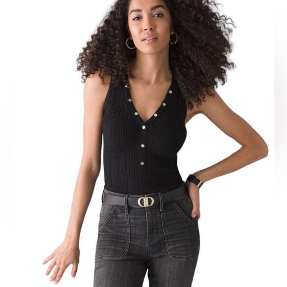 White House Black Market Tops - White House/Black Market snap front tank top, size M, brand new